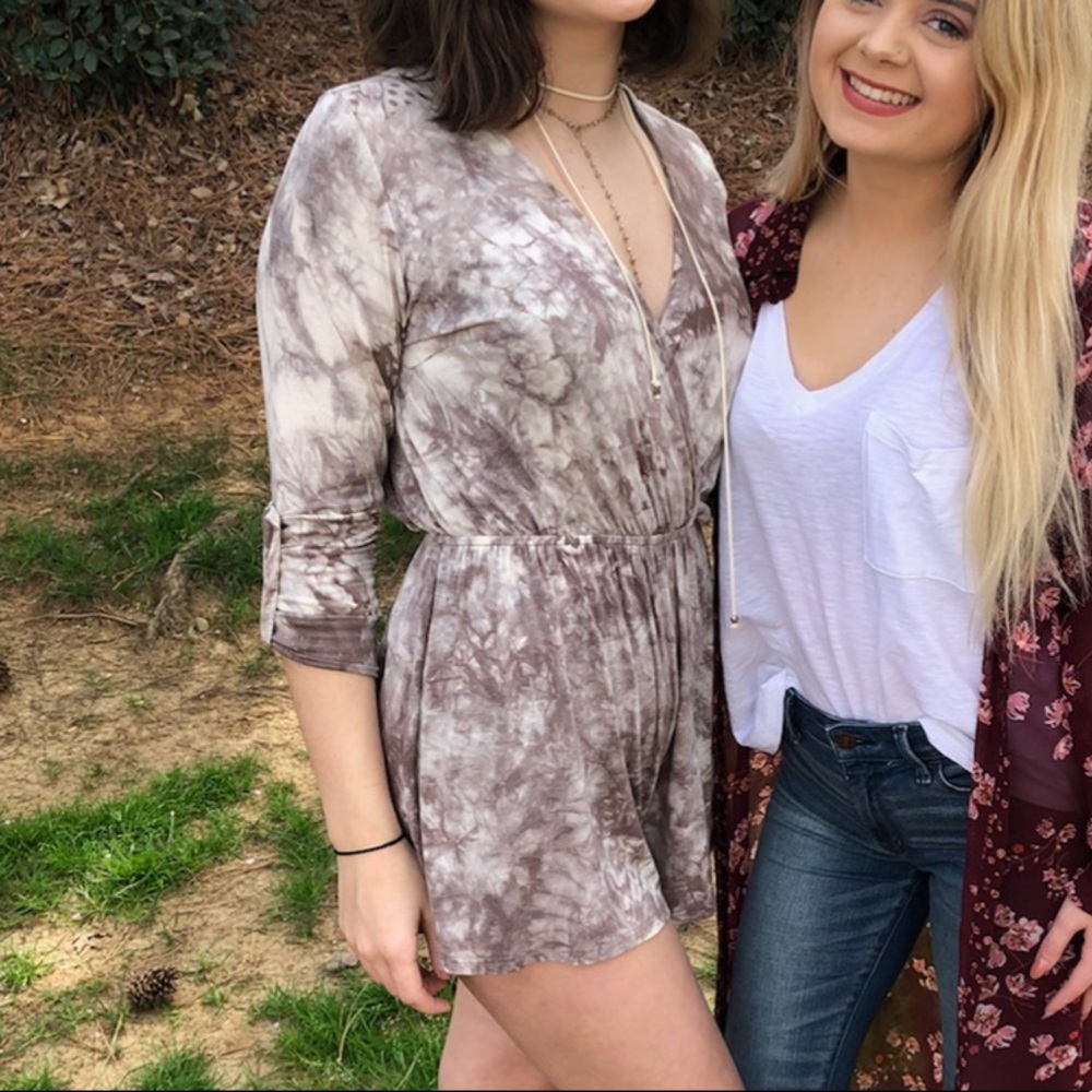 Tie Dye / Bleached Romper